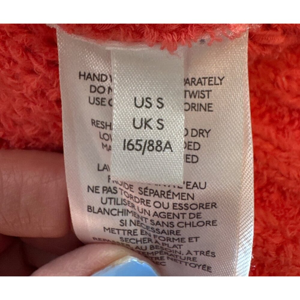 Anthropologie Pilcro Marla Coral Cropped V-Neck Knit Sweater Small Cottagecore - Picture 4 of 9